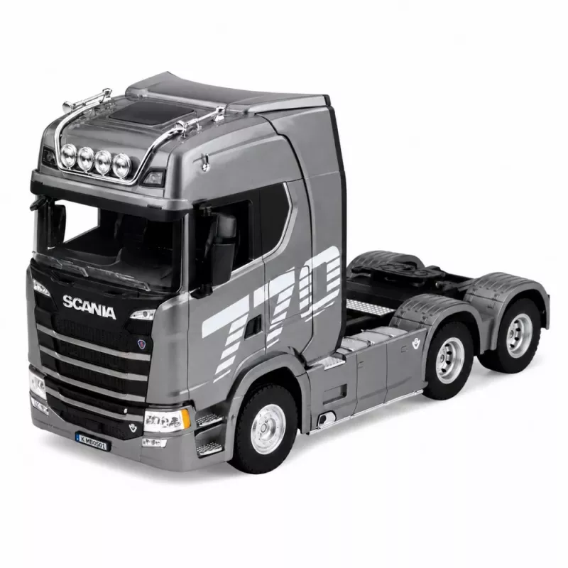 HUINA 32329 Scania 1:18 6-kanałowy ciągnik siodłowy RC szary srebrny
