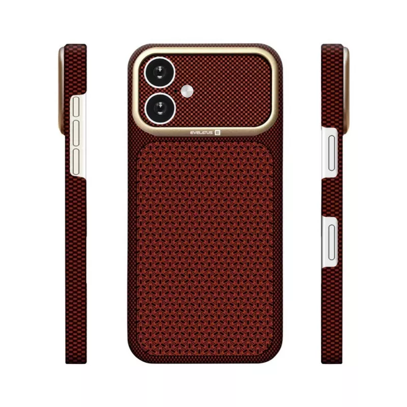 Evelatus Apple iPhone 17 Carbon Premium Edition Etui MagSafe Burgund
