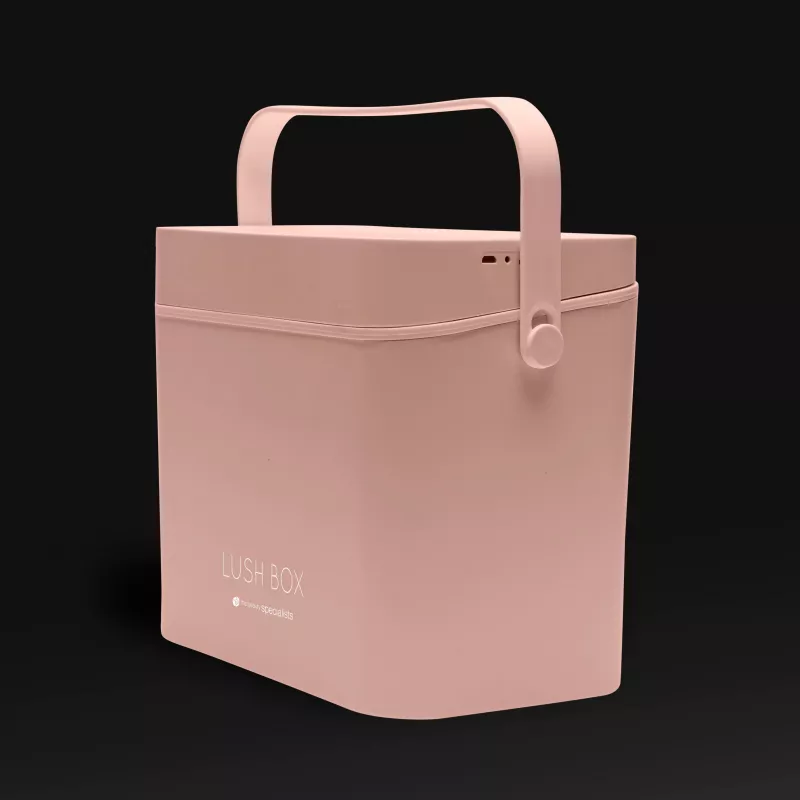 Rio CSBL-EU/1,1 Walizka kosmetyczna Large Lush Box – aluminiowe etui na kosmetyki z kaskadowymi tackami i zamkami z kluczykiem, czarna