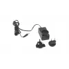Outwell 651062 Elektryczna pompka powietrza - 12V DC / 230V AC, pompowanie i opróżnianie, 3 uniwersalne końcówki, czarna