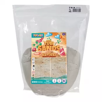 TUBAN TU3802 Naturalny Piasek Dynamiczny 5 kg – Modelujący, Nie Wysychający Piasek Sensoryczny dla Dzieci 3+