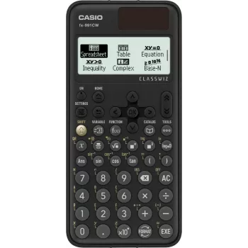 Casio FX-991CW Kalkulator naukowy z wyświetlaczem Natural Textbook Display, ponad 540 funkcji, zasilanie słoneczne i bateryjne, czarny