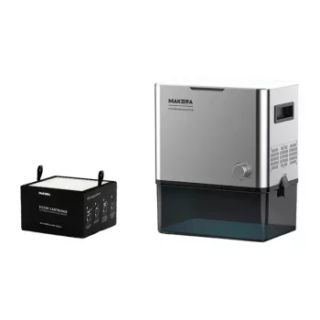 MAKERA Cyclone Odpylacz – Wysokowydajny Separator Pyłu do Odkurzaczy Warsztatowych, Przyłącza 50mm, Biały