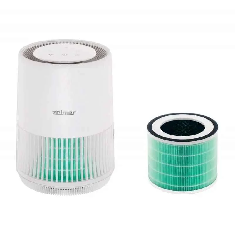 Oczyszczacz powietrza Zelmer ZPU5500 z filtrem HEPA H13, UV-C i jonizatorem, CADR 200 m³/h, czujnik PM2.5, tryb automatyczny, do pomieszczeń do 24 m²