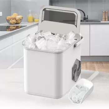 Kostkarka do lodu Maestro MR-821 10-12 kg/24h, zbiornik 2,2 l, lód typu bullet, sterowanie elektroniczne, przezroczysta pokrywa