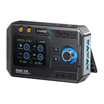 FNIRSI SWM-20 Ręczna zgrzewarka punktowa 800A prąd szczytowy, 99-stopniowa regulacja mocy, wyświetlacz OLED 0,96 cala, ładowanie USB-C, wbudowana bateria 6000mAh, przenośna ręczna zgrzewarka do montażu pakietów baterii 18650/26650/32650