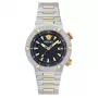 Zegarek męski Versace V-Race Swiss Quartz VE8G00424 43mm Stal nierdzewna Czarna tarcza