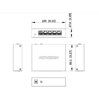 Hikvision DS-3E0505-O 5-portowy gigabitowy przełącznik biurkowy