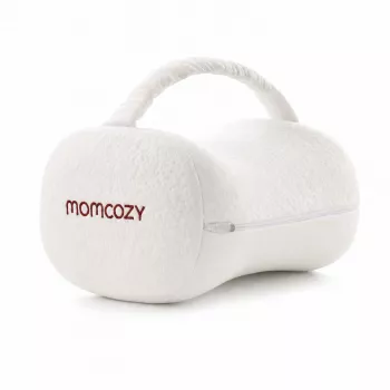 Momcozy EP001 Ergonomiczna poduszka pod kolana z pianki memory foam dla śpiących na boku, kremowo-biała