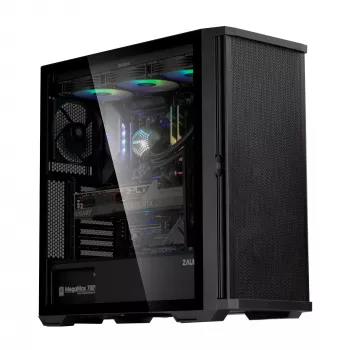 Zalman Z10 ATX Mid Tower Obudowa, Czarna, Szkło hartowane, 4x Wentylatory ARGB