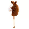 LEAN TOYS Hobby Horse Kij do jazdy konnej z odgłosami galopu i rżenia, brązowy, 100 cm