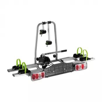 LUMI LEGEND CORPORATION Uchwyt rowerowy na hak holowniczy na 2 rowery elektryczne, 60 kg, składany, funkcja pochylania, zintegrowana tablica oświetleniowa