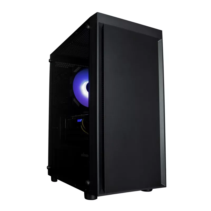 Zalman T3 PLUS mATX Mini Wieża PC Obudowa, Czarny, Akrylowe Okno, 2 Wentylatory