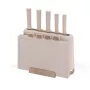 MEO MR-1412-BEIGE MAESTRO Zestaw noży z deskami do krojenia i stojakiem, 5 noży, 2 deski, beżowy