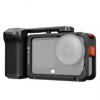 KF Camera Cage Frame Mount z uchwytem do DJI Osmo Action 6 / Action 5 / Action 4 / Action 3, stop aluminium, czarny, KF12.0036