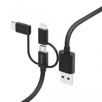 Hama 00201536, 1,5 m, USB A, USB C, USB 2.0, 480 Mbit/s, czarny