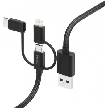 Hama 00201536, 1,5 m, USB A, USB C, USB 2.0, 480 Mbit/s, czarny
