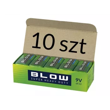 Bateria 9V 6F22 Super Heavy Duty, 10 sztuk