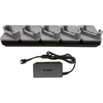 Zebra Stacja dokująca ręczna - dla urządzeń bez wytrzymałych osłon - Ethernet - porty wyjściowe: 5 - 48,3 cm (19 inch)