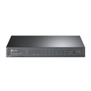 TP-LINK JetStream TL-SG2210P V3 - Przełącznik - Smart - 8 x 10/100/1000 + 2 x SFP - Desktop - PoE (58 W)