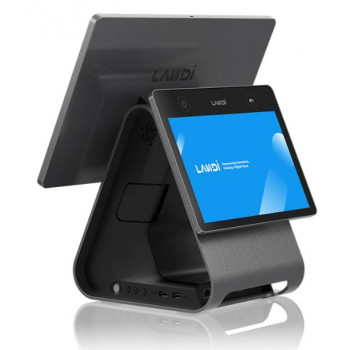 LANDI GLOBAL C20Pro-GMSECR - 4GB+64GB Drukarka 80mm - Podwójny wyświetlacz 15 inch + 10.1 inch PREMIUM CFD