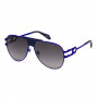 JUSTCAVALLI Okulary przeciwsłoneczne unisex SJC095-6201HR Kwadratowe czarne szare gradientowe 62mm