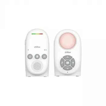 Chillax CB210 DECT Cyfrowa Niania Audio z Funkcją Rozmowy Dwukierunkowej, Czujnikiem Temperatury i Nocnym Światłem, Biały