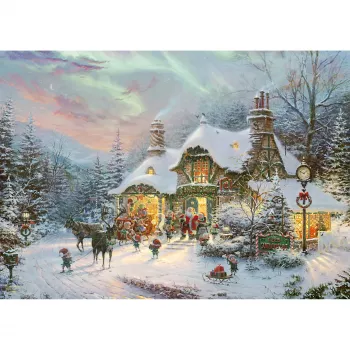 Schmidt Spiele Thomas Kinkade Studios: Santa's Night Before Christmas – puzzle 1000 elementów