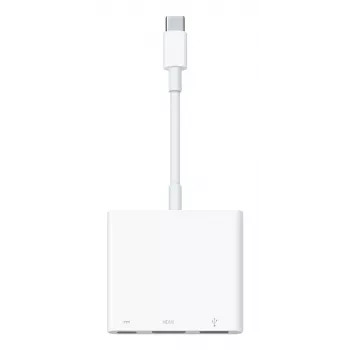 Apple MW5M3ZM/A Digital AV Multiport Adapter - USB-C na HDMI, USB-A, USB-C PD - 4K 60Hz - Srebrny