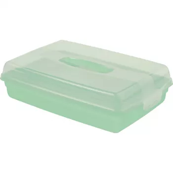 Curver Prostokątne Pudełko do Transportu Ciasta 45 x 29,5 x 11,1 cm Jasnoniebieskie