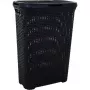 CURVER Style 40L Kosz na pranie z uchylną pokrywą, efekt rattanu, czarny