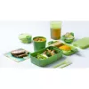 CURVER Lunch&Go Prostokątna miska śniadaniowa ze sztućcami 1,4L Zielona