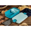 CURVER Lunch&Go Prostokątna miska śniadaniowa ze zintegrowanymi sztućcami, 1,4L, niebieska