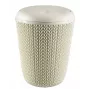 Kosz na śmieci łazienkowy okrągły CURVER Knit 7L w kolorze białym