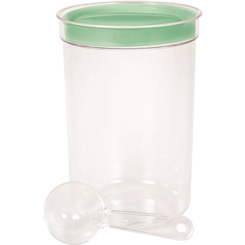 CURVER Okrągła miska spożywcza z łyżką, 1,7 l, mieszane kolory, plastik bez BPA