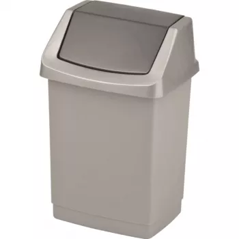 CURVER Click-it 15L kosz na śmieci z pedałem, srebrny