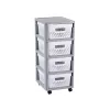 CURVER Infinity Skrzynia z 4 przegrodami na kółkach 11L 30x36x69cm Szary/Biały