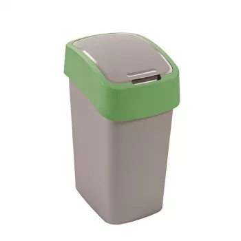 CURVER Flip Bin 9L Kosz na śmieci Srebrny/Zielony