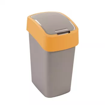 Kosz na śmieci Curver Flip Bin 9L srebrno-żółty