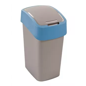 CURVER Flip Bin 9L Srebrny/Niebieski Kosz na Śmieci