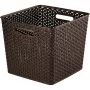 CURVER My Style Kwadratowy Kosz do Przechowywania 25L Ciemny Brąz 32,5x32,5x28cm