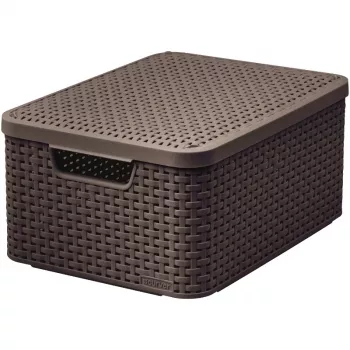 CURVER Style M Pudełko do przechowywania z pokrywką 39,3x29,3x18,7 cm Ciemny brąz
