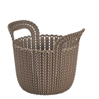 Kosz CURVER Knit XS okrągły 3L 23x19x19 cm brązowy