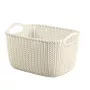CURVER Knit Collection Prostokątny Kosz do Przechowywania S 8L Biały 30x22x17 cm