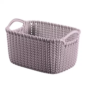 CURVER Knit XS Prostokątny Kosz do Przechowywania 3L 25x18x14 cm Jasny Fiolet