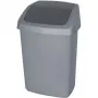Kosz na śmieci CURVER Deco Bin Swing Top 50L ciemnoszary/srebrny