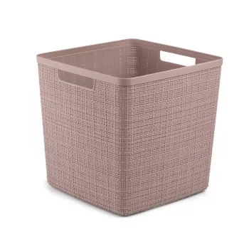 Kosz CURVER Jute Square 17L 28x28x27cm Różowy