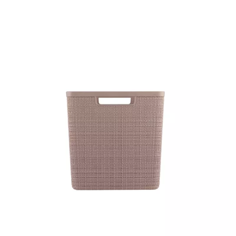 Kosz CURVER Jute Square 17L 28x28x27cm Różowy