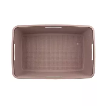 Kosz na pranie CURVER Jute 46L 59x39x26cm Różowy