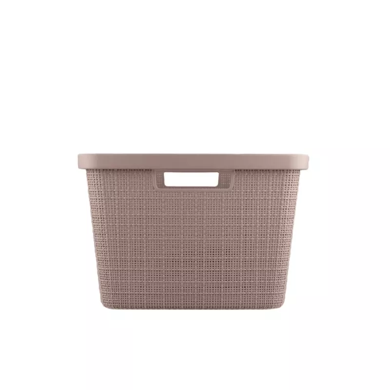 Kosz na pranie CURVER Jute 46L 59x39x26cm Różowy